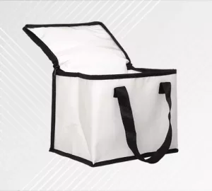 Sac isotherme couture blanc - Sac personnalisé sérigraphie - Grossiste en emballages alimentaires et papiers personnalisés - Packel Emballages