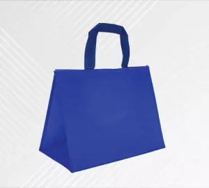 Sac cabas de couleur bleu - Sac personnalisé sérigraphie - Grossiste en emballages alimentaires et papiers personnalisés - Packel Emballages