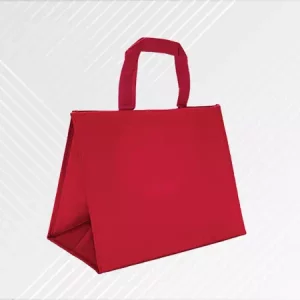 Sac cabas de couleur rouge - Sac personnalisé sérigraphie - Grossiste en emballages alimentaires et papiers personnalisés - Packel Emballages