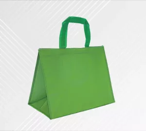 Sac cabas de couleur vert - Sac personnalisé sérigraphie - Grossiste en emballages alimentaires et papiers personnalisés - Packel Emballages