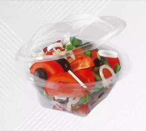 Bol à salade couvercle charnière - Grossiste en emballages alimentaires et papiers personnalisés - Packel Emballages