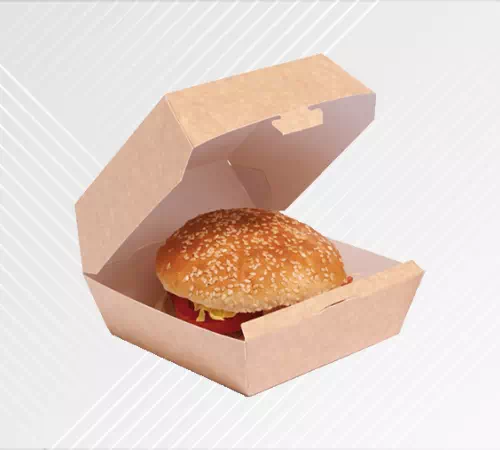 Boîte hamburger - Grossiste en emballages alimentaires et papiers personnalisés - Packel Emballages