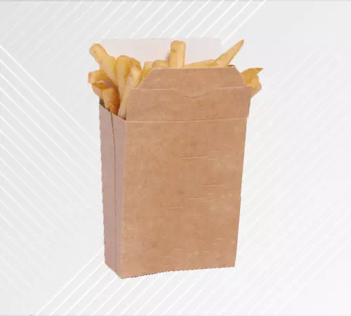 Étui à frites refermable - Grossiste en emballages alimentaires et papiers personnalisés - Packel Emballages